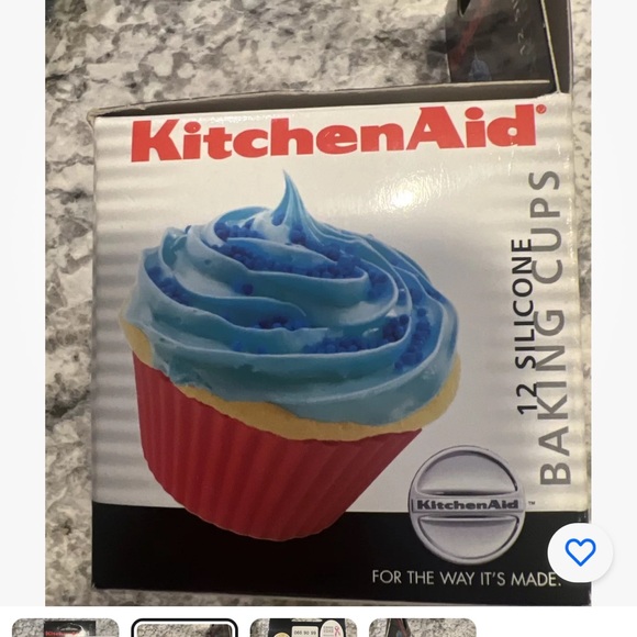 Silicone Red Baking Cups Boxed and Airtight lids like watermelon - Picture 2 of 6